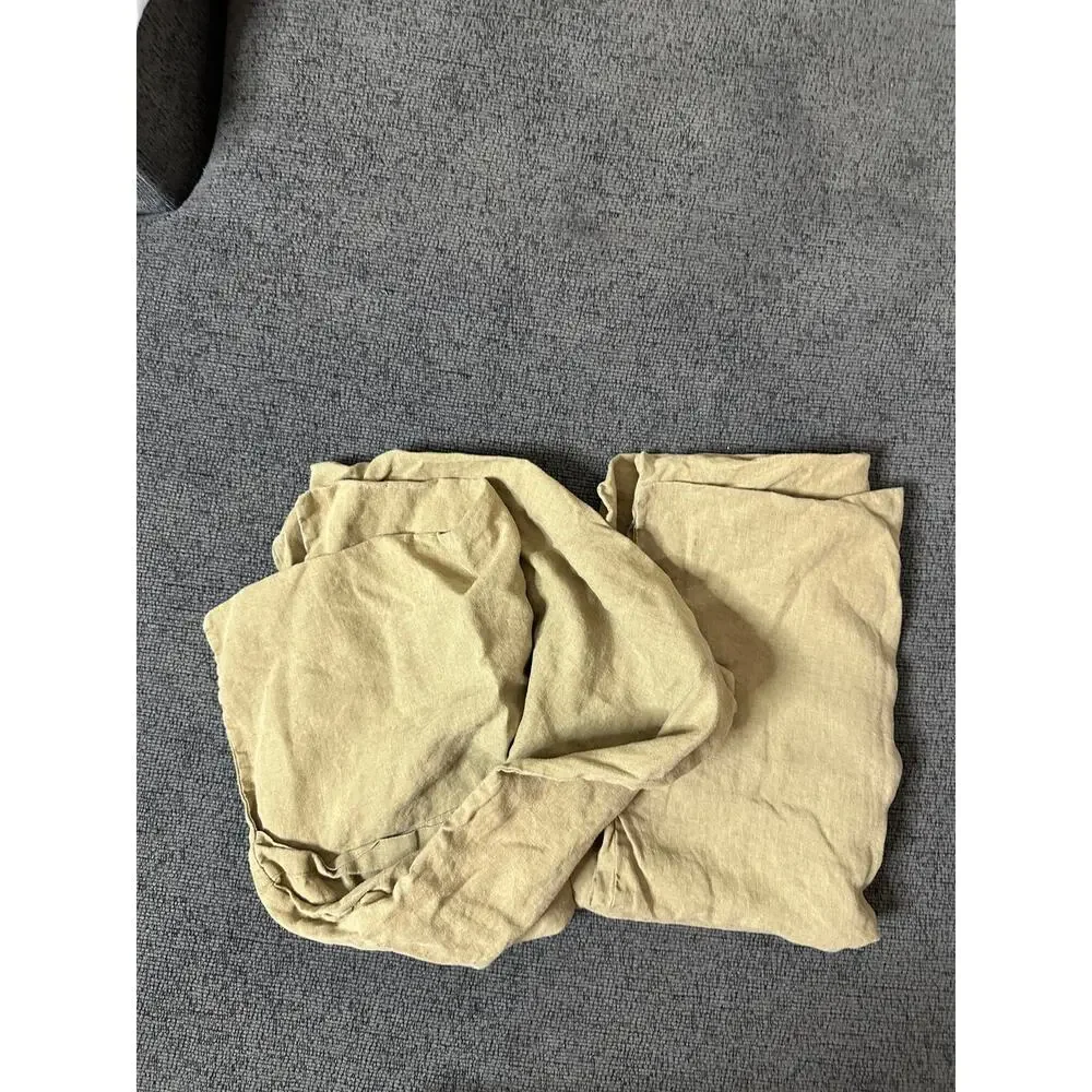 Cultiver 100% Linen Pillowcases Set of 2 Army Green Standard